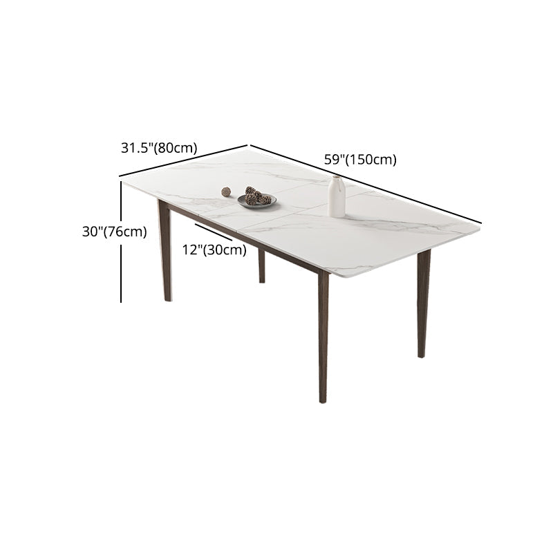 Nordic Extendable 1/4/5/7 Pieces Dining Set Sintered Stone Table with Leather Chairs Clearhalo 'Dining Room Sets' 'Dining Tables & Seating' 'dining_room_set' 'furn' 'furn_dining_room_set' 'Furniture' 'furniture_dining_room_set' 'Kitchen & Dining Furniture' 'kitchen&dining_furn' 'kitchen' 4511693