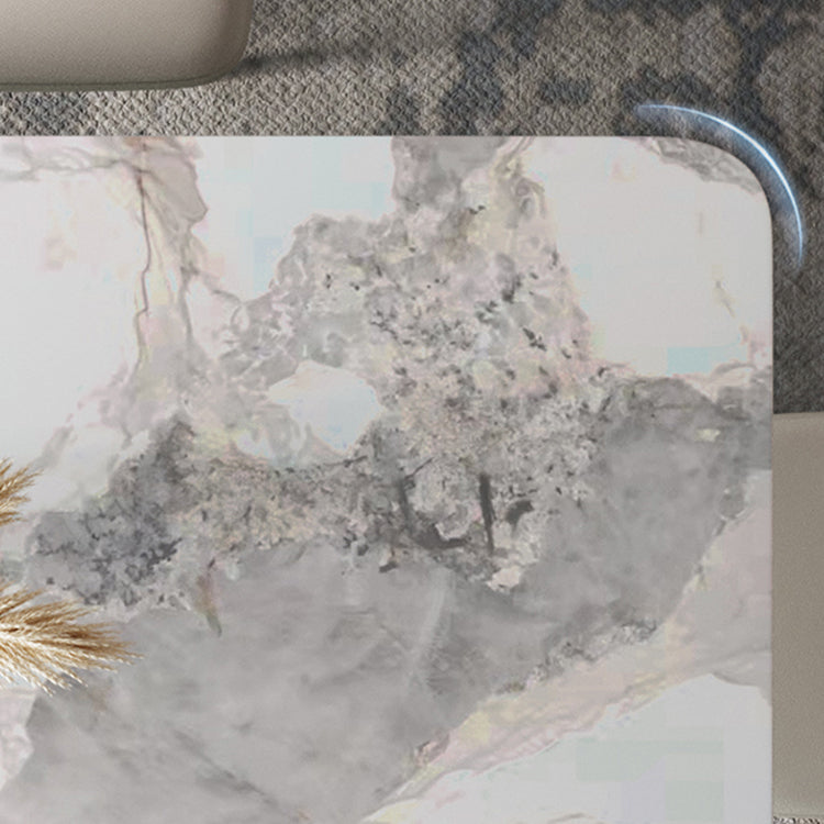 Nordic 1/4/5/7 Pieces Rectangle Dining Set Sintered Stone Top Table with Leather Chairs Clearhalo 'Dining Room Sets' 'Dining Tables & Seating' 'dining_room_set' 'furn' 'furn_dining_room_set' 'Furniture' 'furniture_dining_room_set' 'Kitchen & Dining Furniture' 'kitchen&dining_furn' 'kitchen' 4511723