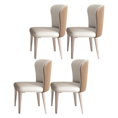 Glam 1/4/5/7 Pieces Dining Set Sintered Stone Dining Table Set with Pedestal Base 4 White Chairs Clearhalo 'Dining Room Sets' 'Dining Tables & Seating' 'dining_room_set' 'furn' 'furn_dining_room_set' 'Furniture' 'furniture_dining_room_set' 'Kitchen & Dining Furniture' 'kitchen&dining_furn' 'kitchen' 4511733