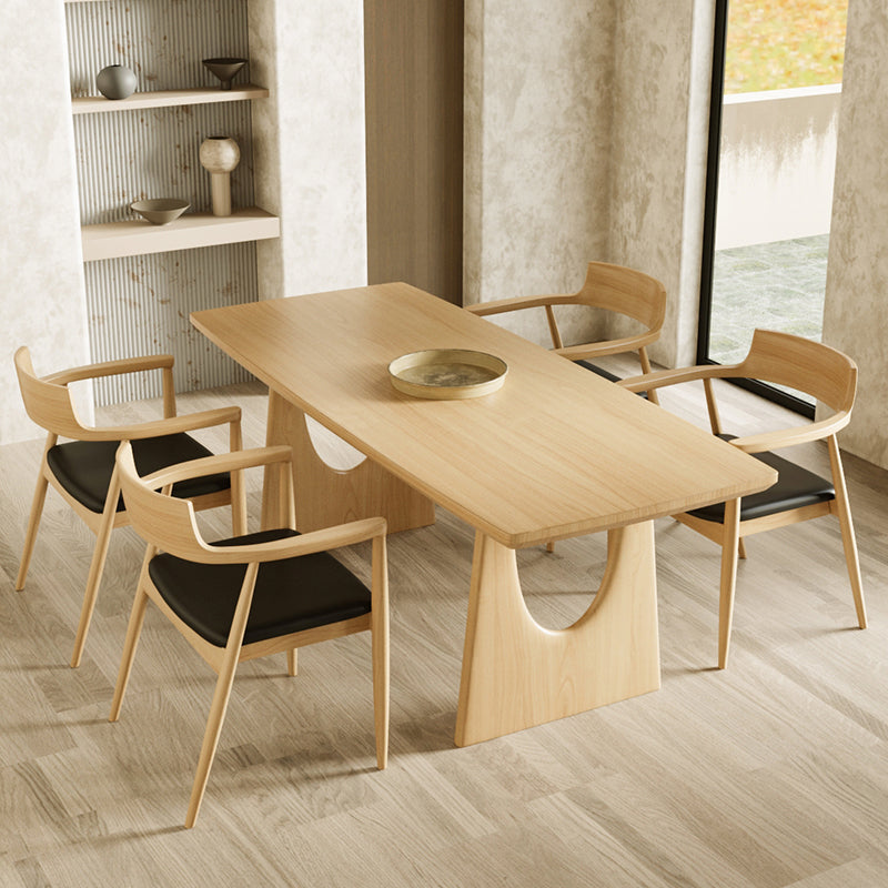Modern 1/2/4/5 Pieces Dining Set Solid Wood Rectangle Dining Table with Chairs 5 Pieces: Table, 4 Chairs Clearhalo 'Dining Room Sets' 'Dining Tables & Seating' 'dining_room_set' 'furn' 'furn_dining_room_set' 'Furniture' 'furniture_dining_room_set' 'Kitchen & Dining Furniture' 'kitchen&dining_furn' 'kitchen' 4511750