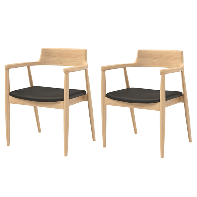 Modern 1/2/4/5 Pieces Dining Set Solid Wood Rectangle Dining Table with Chairs 2 Black Chairs Clearhalo 'Dining Room Sets' 'Dining Tables & Seating' 'dining_room_set' 'furn' 'furn_dining_room_set' 'Furniture' 'furniture_dining_room_set' 'Kitchen & Dining Furniture' 'kitchen&dining_furn' 'kitchen' 4511751