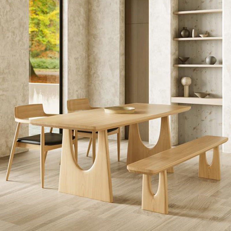 Modern 1/2/4/5 Pieces Dining Set Solid Wood Rectangle Dining Table with Chairs Clearhalo 'Dining Room Sets' 'Dining Tables & Seating' 'dining_room_set' 'furn' 'furn_dining_room_set' 'Furniture' 'furniture_dining_room_set' 'Kitchen & Dining Furniture' 'kitchen&dining_furn' 'kitchen' 4511763