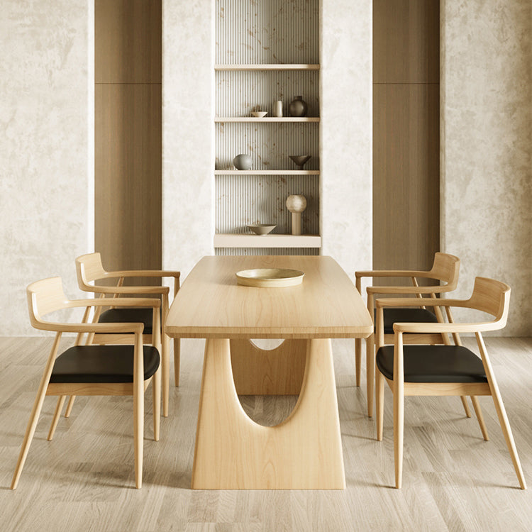 Modern 1/2/4/5 Pieces Dining Set Solid Wood Rectangle Dining Table with Chairs Clearhalo 'Dining Room Sets' 'Dining Tables & Seating' 'dining_room_set' 'furn' 'furn_dining_room_set' 'Furniture' 'furniture_dining_room_set' 'Kitchen & Dining Furniture' 'kitchen&dining_furn' 'kitchen' 4511764