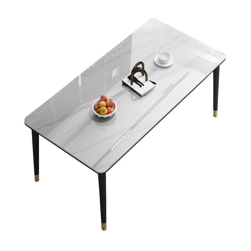 Glam 1/2/5/7 Pieces Dining Set Rectangle Dining Room Set with 4 Legs White 70.9"L x 35.4"W Clearhalo 'Dining Room Sets' 'Dining Tables & Seating' 'dining_room_set' 'furn' 'furn_dining_room_set' 'Furniture' 'furniture_dining_room_set' 'Kitchen & Dining Furniture' 'kitchen&dining_furn' 'kitchen' 4511779