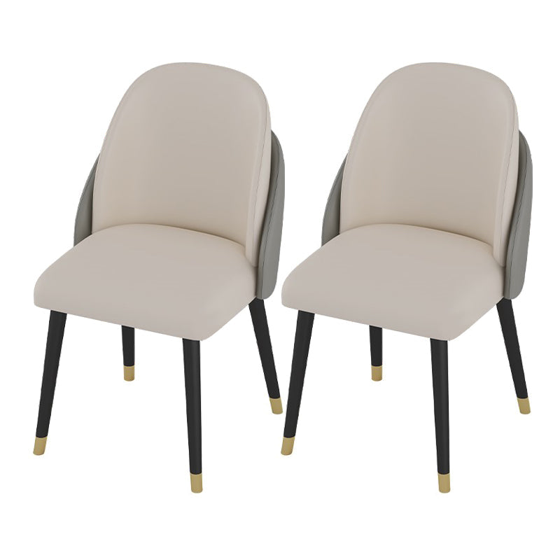 Glam 1/2/5/7 Pieces Dining Set Rectangle Dining Room Set with 4 Legs 2 Beige Chairs Clearhalo 'Dining Room Sets' 'Dining Tables & Seating' 'dining_room_set' 'furn' 'furn_dining_room_set' 'Furniture' 'furniture_dining_room_set' 'Kitchen & Dining Furniture' 'kitchen&dining_furn' 'kitchen' 4511782