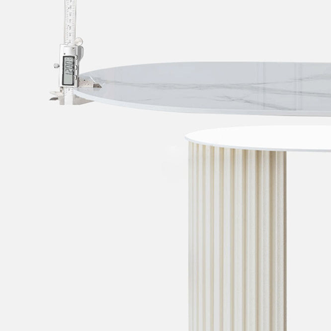 Glam 1/2/5/6/7 Pieces Dining Set Sintered Stone Dining Table Set for Home Use Clearhalo 'Dining Room Sets' 'Dining Tables & Seating' 'dining_room_set' 'furn' 'furn_dining_room_set' 'Furniture' 'furniture_dining_room_set' 'Kitchen & Dining Furniture' 'kitchen&dining_furn' 'kitchen' 4511823