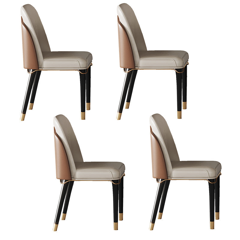 Designer Style 1/4/7 Pieces Dining Set Sintered Stone Dining Table with Leather Chairs 4 Brown Chairs Clearhalo 'Dining Room Sets' 'Dining Tables & Seating' 'dining_room_set' 'furn' 'furn_dining_room_set' 'Furniture' 'furniture_dining_room_set' 'Kitchen & Dining Furniture' 'kitchen&dining_furn' 'kitchen' 4511837