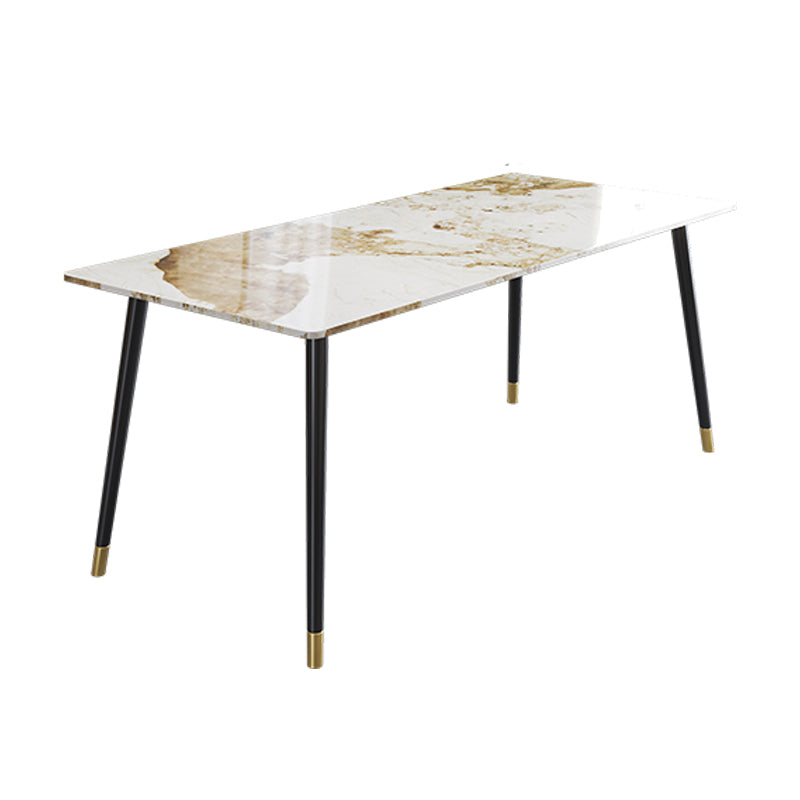 Glam Style 1/4/7 Pieces Dining Set Sintered Stone Dining Table for Home Use Clearhalo 'Dining Room Sets' 'Dining Tables & Seating' 'dining_room_set' 'furn' 'furn_dining_room_set' 'Furniture' 'furniture_dining_room_set' 'Kitchen & Dining Furniture' 'kitchen&dining_furn' 'kitchen' 4511856