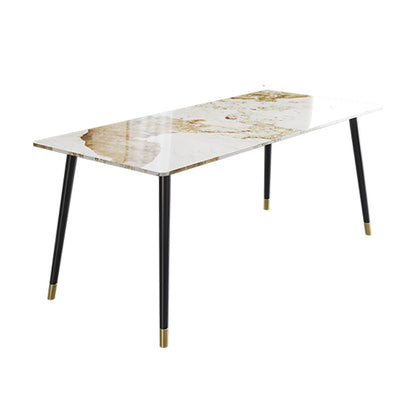 Glam Style 1/4/7 Pieces Dining Set Sintered Stone Dining Table for Home Use Clearhalo 'Dining Room Sets' 'Dining Tables & Seating' 'dining_room_set' 'furn' 'furn_dining_room_set' 'Furniture' 'furniture_dining_room_set' 'Kitchen & Dining Furniture' 'kitchen&dining_furn' 'kitchen' 4511856