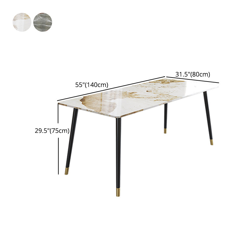 Glam Style 1/4/7 Pieces Dining Set Sintered Stone Dining Table for Home Use Clearhalo 'Dining Room Sets' 'Dining Tables & Seating' 'dining_room_set' 'furn' 'furn_dining_room_set' 'Furniture' 'furniture_dining_room_set' 'Kitchen & Dining Furniture' 'kitchen&dining_furn' 'kitchen' 4511870