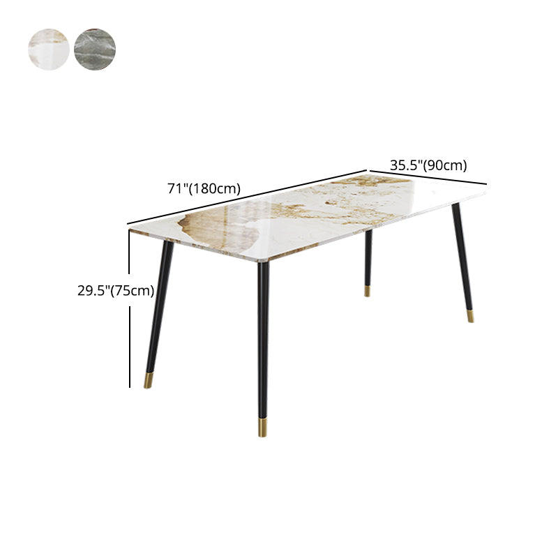 Glam Style 1/4/7 Pieces Dining Set Sintered Stone Dining Table for Home Use Clearhalo 'Dining Room Sets' 'Dining Tables & Seating' 'dining_room_set' 'furn' 'furn_dining_room_set' 'Furniture' 'furniture_dining_room_set' 'Kitchen & Dining Furniture' 'kitchen&dining_furn' 'kitchen' 4511871