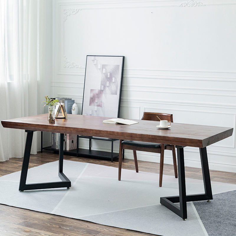 1/2/3/4 Pcs Metal Industrial Dining Set with Pine Wood Top Table Dinette Set 2 Pieces: Table, 1 Brown Chair Clearhalo 'Dining Room Sets' 'Dining Tables & Seating' 'dining_room_set' 'furn' 'furn_dining_room_set' 'Furniture' 'furniture_dining_room_set' 'Kitchen & Dining Furniture' 'kitchen&dining_furn' 'kitchen' 4511878