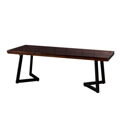 1/2/3/4 Pcs Metal Industrial Dining Set with Pine Wood Top Table Dinette Set Brown 79"L x 31"W Clearhalo 'Dining Room Sets' 'Dining Tables & Seating' 'dining_room_set' 'furn' 'furn_dining_room_set' 'Furniture' 'furniture_dining_room_set' 'Kitchen & Dining Furniture' 'kitchen&dining_furn' 'kitchen' 4511879