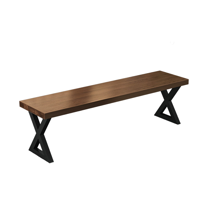 1/3/4/5 Pcs Metal Industrial Dining Set with Rectangle Table Dinette Set with Wooden Bench Bench 79"L x 12"W Clearhalo 'Dining Room Sets' 'Dining Tables & Seating' 'dining_room_set' 'furn' 'furn_dining_room_set' 'Furniture' 'furniture_dining_room_set' 'Kitchen & Dining Furniture' 'kitchen&dining_furn' 'kitchen' 4511900