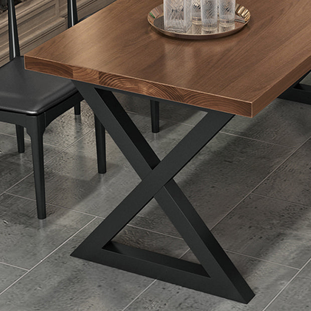 1/3/4/5 Pcs Metal Industrial Dining Set with Rectangle Table Dinette Set with Wooden Bench Clearhalo 'Dining Room Sets' 'Dining Tables & Seating' 'dining_room_set' 'furn' 'furn_dining_room_set' 'Furniture' 'furniture_dining_room_set' 'Kitchen & Dining Furniture' 'kitchen&dining_furn' 'kitchen' 4511908