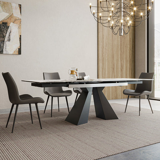 Contemporary 1/4/5/7 Pieces Dining Set Rectangle Dining Table Set Clearhalo 'Dining Room Sets' 'Dining Tables & Seating' 'dining_room_set' 'furn' 'furn_dining_room_set' 'Furniture' 'furniture_dining_room_set' 'Kitchen & Dining Furniture' 'kitchen&dining_furn' 'kitchen' 4511925