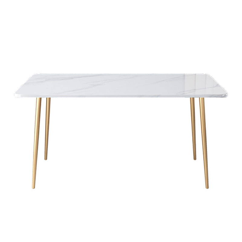 Luxury 1/2/5 Pieces Dining Set Sintered Stone Dining Table with Leather Chairs White 70.9"L x 35.4"W Clearhalo 'Dining Room Sets' 'Dining Tables & Seating' 'dining_room_set' 'furn' 'furn_dining_room_set' 'Furniture' 'furniture_dining_room_set' 'Kitchen & Dining Furniture' 'kitchen&dining_furn' 'kitchen' 4511948