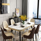 Luxury 1/2/5/7 Pieces Rectangle Dining Set Marble Dining Table with Leather Chairs Clearhalo 'Dining Room Sets' 'Dining Tables & Seating' 'dining_room_set' 'furn' 'furn_dining_room_set' 'Furniture' 'furniture_dining_room_set' 'Kitchen & Dining Furniture' 'kitchen&dining_furn' 'kitchen' 4511962