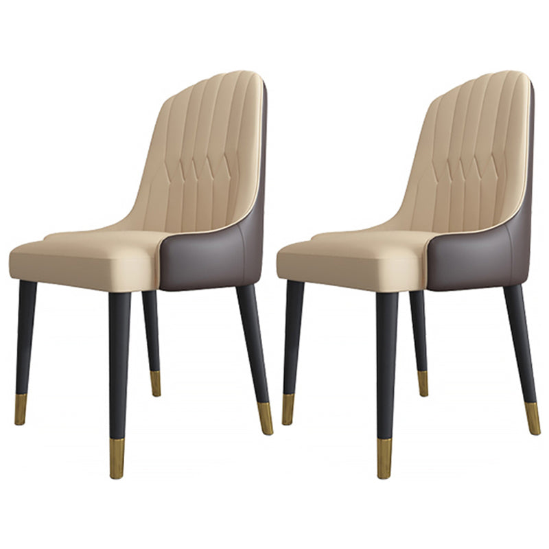 Luxury 1/2/5/7 Pieces Rectangle Dining Set Marble Dining Table with Leather Chairs 2 Beige Chairs Clearhalo 'Dining Room Sets' 'Dining Tables & Seating' 'dining_room_set' 'furn' 'furn_dining_room_set' 'Furniture' 'furniture_dining_room_set' 'Kitchen & Dining Furniture' 'kitchen&dining_furn' 'kitchen' 4511971