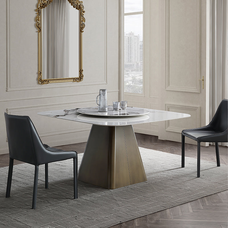 Contemporary 1/2/3/5 Pieces Dining Set Square Dining Table Set 3 Pieces: Table, 2 Grey Chairs Clearhalo 'Dining Room Sets' 'Dining Tables & Seating' 'dining_room_set' 'furn' 'furn_dining_room_set' 'Furniture' 'furniture_dining_room_set' 'Kitchen & Dining Furniture' 'kitchen&dining_furn' 'kitchen' 4511983