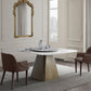 Contemporary 1/2/3/5 Pieces Dining Set Square Dining Table Set 3 Pieces: Table, 2 Brown Chairs Clearhalo 'Dining Room Sets' 'Dining Tables & Seating' 'dining_room_set' 'furn' 'furn_dining_room_set' 'Furniture' 'furniture_dining_room_set' 'Kitchen & Dining Furniture' 'kitchen&dining_furn' 'kitchen' 4511984