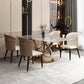 Luxury 1/2/5/6/7 Pieces Dining Set Sintered Stone Dining Table with Leather Chairs Clearhalo 'Dining Room Sets' 'Dining Tables & Seating' 'dining_room_set' 'furn' 'furn_dining_room_set' 'Furniture' 'furniture_dining_room_set' 'Kitchen & Dining Furniture' 'kitchen&dining_furn' 'kitchen' 4512024