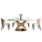 Luxury 1/2/5/6/7 Pieces Dining Set Sintered Stone Dining Table with Leather Chairs 5 Pieces: Table, 4 Chairs Clearhalo 'Dining Room Sets' 'Dining Tables & Seating' 'dining_room_set' 'furn' 'furn_dining_room_set' 'Furniture' 'furniture_dining_room_set' 'Kitchen & Dining Furniture' 'kitchen&dining_furn' 'kitchen' 4512031