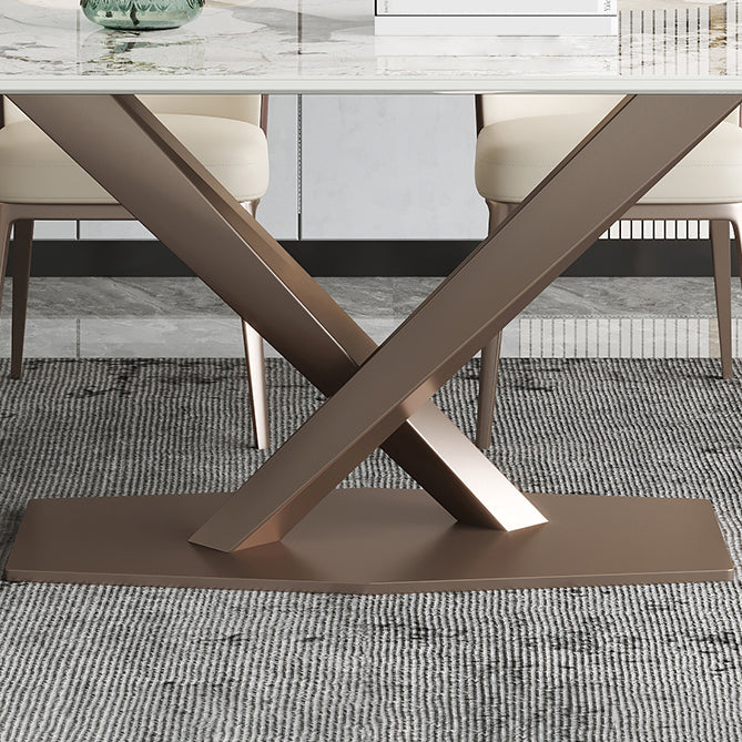 Luxury 1/4/5/7 Pieces Dining Set Sintered Stone Dining Table with Leather Chairs Clearhalo 'Dining Room Sets' 'Dining Tables & Seating' 'dining_room_set' 'furn' 'furn_dining_room_set' 'Furniture' 'furniture_dining_room_set' 'Kitchen & Dining Furniture' 'kitchen&dining_furn' 'kitchen' 4512046