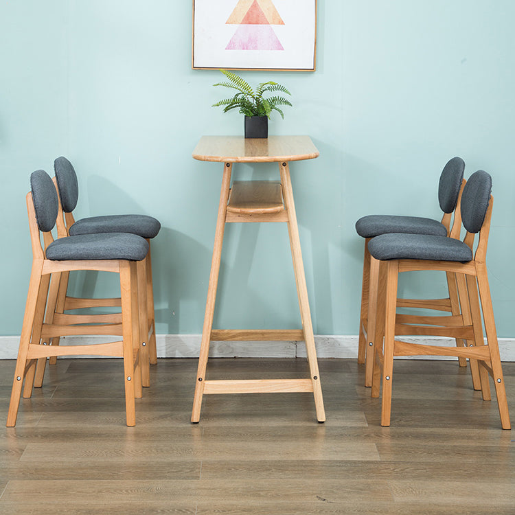 Scandinavia Style Bar-stool Wooden Legs Full Back for Kitchen Bar Clearhalo 'Bar Furniture' 'Bar Stools' 'bar_stools' 'furn' 'furn_bar_stools' 'furniture_bar_stools' 'Kitchen & Dining Furniture' 'kitchen&dining_furn' 'kitchen' 'kitchen_furn' Furniture' 4512055