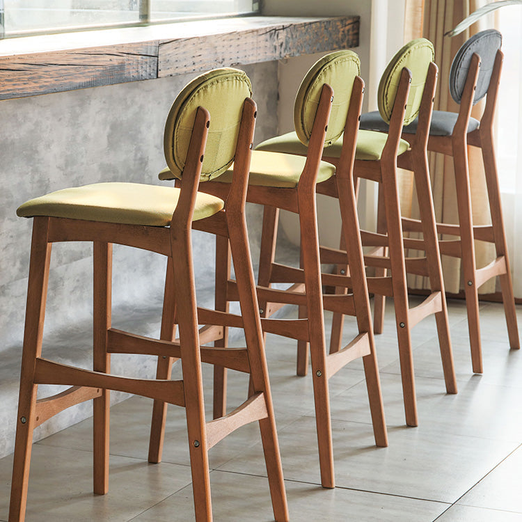 Scandinavia Style Bar-stool Wooden Legs Full Back for Kitchen Bar Clearhalo 'Bar Furniture' 'Bar Stools' 'bar_stools' 'furn' 'furn_bar_stools' 'furniture_bar_stools' 'Kitchen & Dining Furniture' 'kitchen&dining_furn' 'kitchen' 'kitchen_furn' Furniture' 4512058