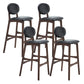 Scandinavia Style Bar-stool Wooden Legs Full Back for Kitchen Bar Black Brown 4 Piece Set Clearhalo 'Bar Furniture' 'Bar Stools' 'bar_stools' 'furn' 'furn_bar_stools' 'furniture_bar_stools' 'Kitchen & Dining Furniture' 'kitchen&dining_furn' 'kitchen' 'kitchen_furn' Furniture' 4512060