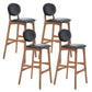 Scandinavia Style Bar-stool Wooden Legs Full Back for Kitchen Bar Black Natural 4 Piece Set Clearhalo 'Bar Furniture' 'Bar Stools' 'bar_stools' 'furn' 'furn_bar_stools' 'furniture_bar_stools' 'Kitchen & Dining Furniture' 'kitchen&dining_furn' 'kitchen' 'kitchen_furn' Furniture' 4512066