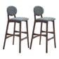 Scandinavia Style Bar-stool Wooden Legs Full Back for Kitchen Bar Grey Brown 2 Piece Set Clearhalo 'Bar Furniture' 'Bar Stools' 'bar_stools' 'furn' 'furn_bar_stools' 'furniture_bar_stools' 'Kitchen & Dining Furniture' 'kitchen&dining_furn' 'kitchen' 'kitchen_furn' Furniture' 4512069