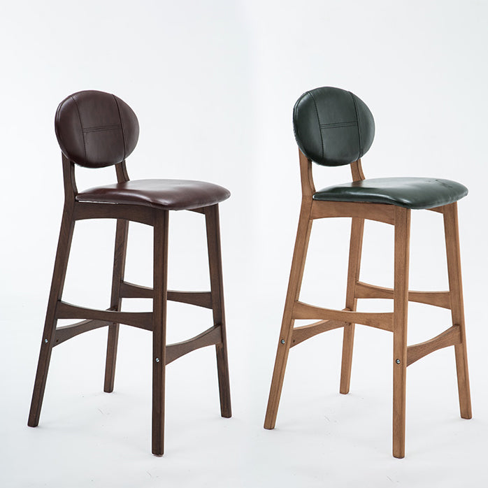 Scandinavia Style Bar-stool Wooden Legs Full Back for Kitchen Bar Clearhalo 'Bar Furniture' 'Bar Stools' 'bar_stools' 'furn' 'furn_bar_stools' 'furniture_bar_stools' 'Kitchen & Dining Furniture' 'kitchen&dining_furn' 'kitchen' 'kitchen_furn' Furniture' 4512070
