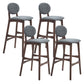 Scandinavia Style Bar-stool Wooden Legs Full Back for Kitchen Bar Grey Brown 4 Piece Set Clearhalo 'Bar Furniture' 'Bar Stools' 'bar_stools' 'furn' 'furn_bar_stools' 'furniture_bar_stools' 'Kitchen & Dining Furniture' 'kitchen&dining_furn' 'kitchen' 'kitchen_furn' Furniture' 4512071