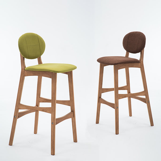 Scandinavia Style Bar-stool Wooden Legs Full Back for Kitchen Bar Clearhalo 'Bar Furniture' 'Bar Stools' 'bar_stools' 'furn' 'furn_bar_stools' 'furniture_bar_stools' 'Kitchen & Dining Furniture' 'kitchen&dining_furn' 'kitchen' 'kitchen_furn' Furniture' 4512072