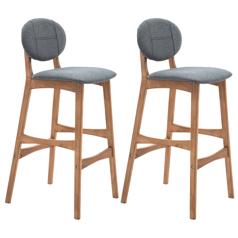 Scandinavia Style Bar-stool Wooden Legs Full Back for Kitchen Bar Grey Natural 2 Piece Set Clearhalo 'Bar Furniture' 'Bar Stools' 'bar_stools' 'furn' 'furn_bar_stools' 'furniture_bar_stools' 'Kitchen & Dining Furniture' 'kitchen&dining_furn' 'kitchen' 'kitchen_furn' Furniture' 4512074