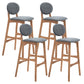 Scandinavia Style Bar-stool Wooden Legs Full Back for Kitchen Bar Grey Natural 4 Piece Set Clearhalo 'Bar Furniture' 'Bar Stools' 'bar_stools' 'furn' 'furn_bar_stools' 'furniture_bar_stools' 'Kitchen & Dining Furniture' 'kitchen&dining_furn' 'kitchen' 'kitchen_furn' Furniture' 4512075