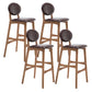 Scandinavia Style Bar-stool Wooden Legs Full Back for Kitchen Bar Brown Natural 4 Piece Set Clearhalo 'Bar Furniture' 'Bar Stools' 'bar_stools' 'furn' 'furn_bar_stools' 'furniture_bar_stools' 'Kitchen & Dining Furniture' 'kitchen&dining_furn' 'kitchen' 'kitchen_furn' Furniture' 4512081