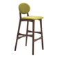 Scandinavia Style Bar-stool Wooden Legs Full Back for Kitchen Bar Green Brown 1 Piece Clearhalo 'Bar Furniture' 'Bar Stools' 'bar_stools' 'furn' 'furn_bar_stools' 'furniture_bar_stools' 'Kitchen & Dining Furniture' 'kitchen&dining_furn' 'kitchen' 'kitchen_furn' Furniture' 4512082