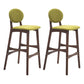 Scandinavia Style Bar-stool Wooden Legs Full Back for Kitchen Bar Green Brown 2 Piece Set Clearhalo 'Bar Furniture' 'Bar Stools' 'bar_stools' 'furn' 'furn_bar_stools' 'furniture_bar_stools' 'Kitchen & Dining Furniture' 'kitchen&dining_furn' 'kitchen' 'kitchen_furn' Furniture' 4512083
