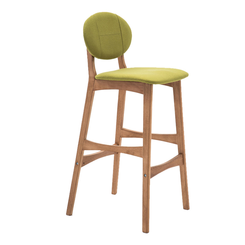 Scandinavia Style Bar-stool Wooden Legs Full Back for Kitchen Bar Green Natural 1 Piece Clearhalo 'Bar Furniture' 'Bar Stools' 'bar_stools' 'furn' 'furn_bar_stools' 'furniture_bar_stools' 'Kitchen & Dining Furniture' 'kitchen&dining_furn' 'kitchen' 'kitchen_furn' Furniture' 4512085