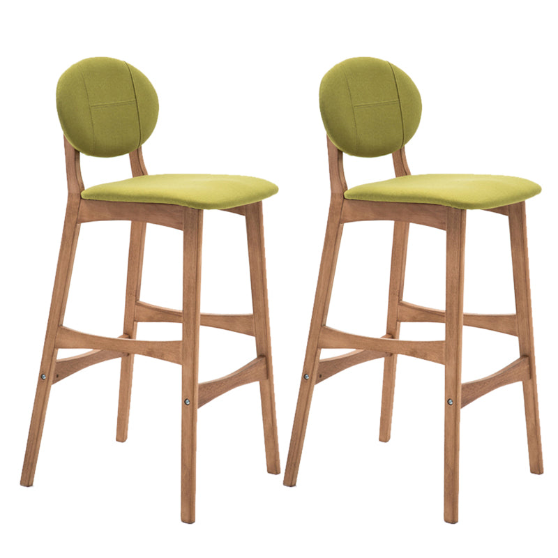 Scandinavia Style Bar-stool Wooden Legs Full Back for Kitchen Bar Green Natural 2 Piece Set Clearhalo 'Bar Furniture' 'Bar Stools' 'bar_stools' 'furn' 'furn_bar_stools' 'furniture_bar_stools' 'Kitchen & Dining Furniture' 'kitchen&dining_furn' 'kitchen' 'kitchen_furn' Furniture' 4512086