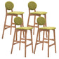 Scandinavia Style Bar-stool Wooden Legs Full Back for Kitchen Bar Green Natural 4 Piece Set Clearhalo 'Bar Furniture' 'Bar Stools' 'bar_stools' 'furn' 'furn_bar_stools' 'furniture_bar_stools' 'Kitchen & Dining Furniture' 'kitchen&dining_furn' 'kitchen' 'kitchen_furn' Furniture' 4512087