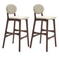 Scandinavia Style Bar-stool Wooden Legs Full Back for Kitchen Bar Khaki Brown 2 Piece Set Clearhalo 'Bar Furniture' 'Bar Stools' 'bar_stools' 'furn' 'furn_bar_stools' 'furniture_bar_stools' 'Kitchen & Dining Furniture' 'kitchen&dining_furn' 'kitchen' 'kitchen_furn' Furniture' 4512089