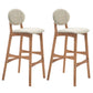 Scandinavia Style Bar-stool Wooden Legs Full Back for Kitchen Bar Khaki Natural 2 Piece Set Clearhalo 'Bar Furniture' 'Bar Stools' 'bar_stools' 'furn' 'furn_bar_stools' 'furniture_bar_stools' 'Kitchen & Dining Furniture' 'kitchen&dining_furn' 'kitchen' 'kitchen_furn' Furniture' 4512092