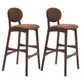 Scandinavia Style Bar-stool Wooden Legs Full Back for Kitchen Bar Coffee Brown 2 Piece Set Clearhalo 'Bar Furniture' 'Bar Stools' 'bar_stools' 'furn' 'furn_bar_stools' 'furniture_bar_stools' 'Kitchen & Dining Furniture' 'kitchen&dining_furn' 'kitchen' 'kitchen_furn' Furniture' 4512095
