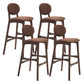 Scandinavia Style Bar-stool Wooden Legs Full Back for Kitchen Bar Coffee Brown 4 Piece Set Clearhalo 'Bar Furniture' 'Bar Stools' 'bar_stools' 'furn' 'furn_bar_stools' 'furniture_bar_stools' 'Kitchen & Dining Furniture' 'kitchen&dining_furn' 'kitchen' 'kitchen_furn' Furniture' 4512096