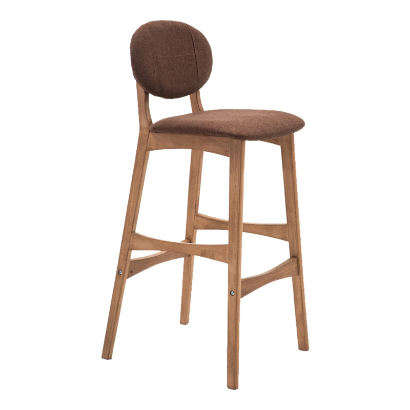 Scandinavia Style Bar-stool Wooden Legs Full Back for Kitchen Bar Coffee Natural 1 Piece Clearhalo 'Bar Furniture' 'Bar Stools' 'bar_stools' 'furn' 'furn_bar_stools' 'furniture_bar_stools' 'Kitchen & Dining Furniture' 'kitchen&dining_furn' 'kitchen' 'kitchen_furn' Furniture' 4512097