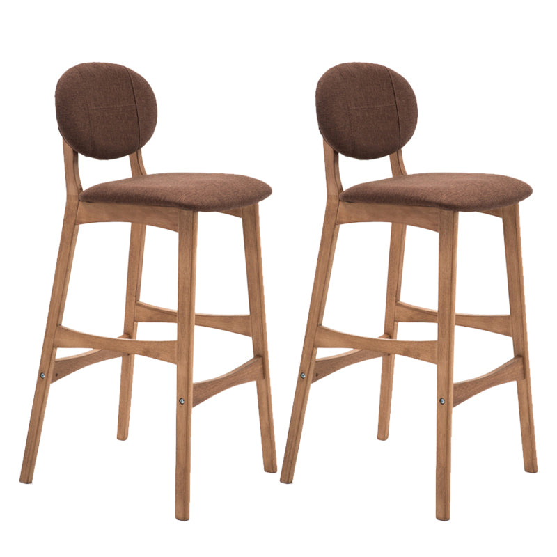 Scandinavia Style Bar-stool Wooden Legs Full Back for Kitchen Bar Coffee Natural 2 Piece Set Clearhalo 'Bar Furniture' 'Bar Stools' 'bar_stools' 'furn' 'furn_bar_stools' 'furniture_bar_stools' 'Kitchen & Dining Furniture' 'kitchen&dining_furn' 'kitchen' 'kitchen_furn' Furniture' 4512098